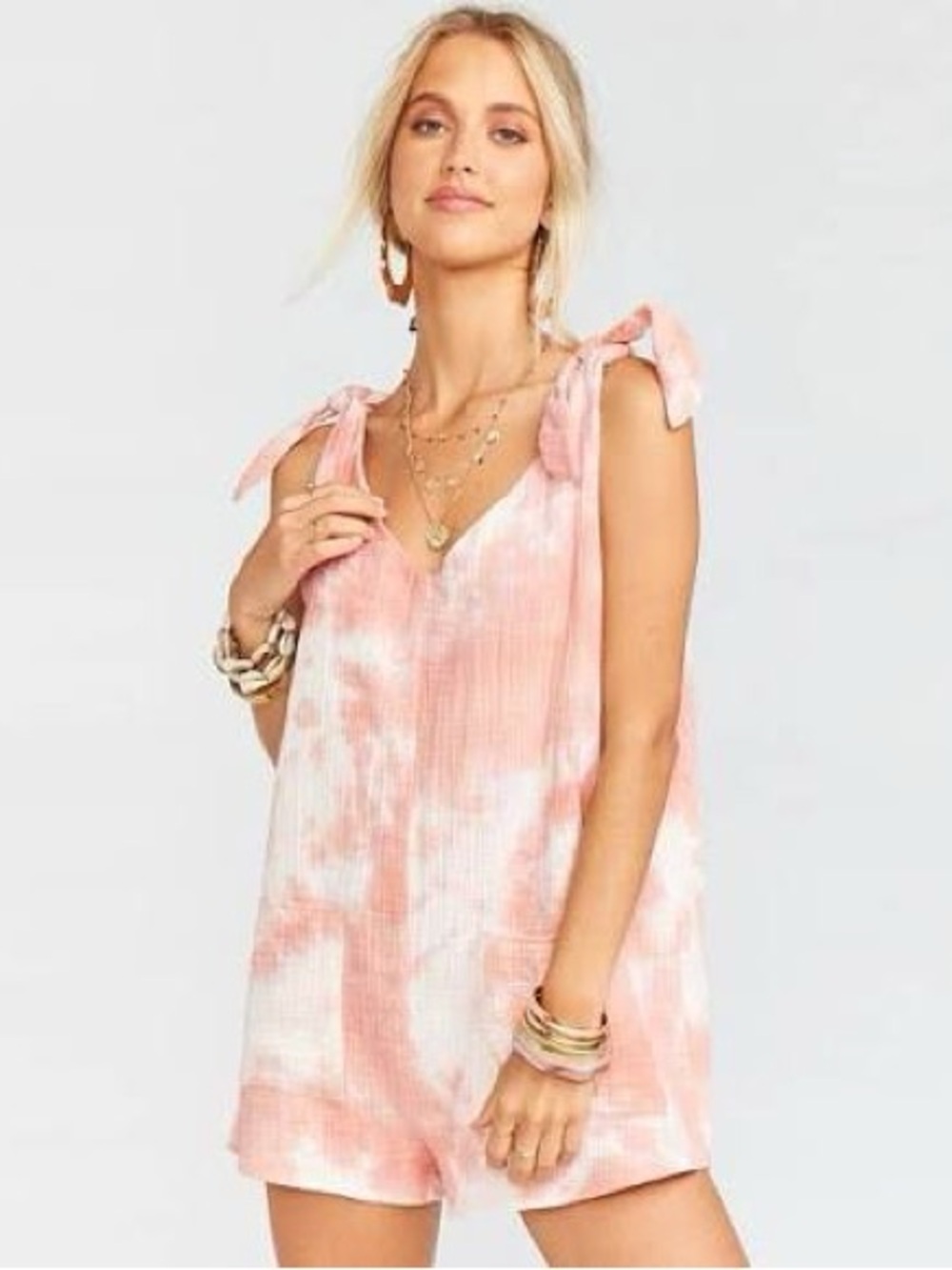 NWT Show Me Your Mumu Tilda Tie Pink Tie-Dye Romper